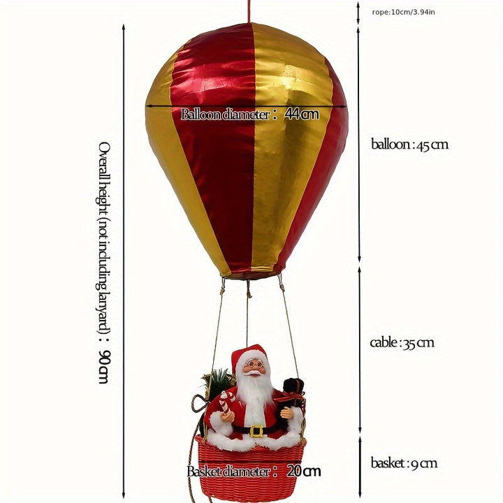 Mila Milano™ 🎈 Magica Mongolfiera di Babbo Natale Incantevole e Festiva | 90cm