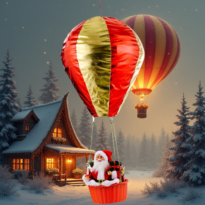 Mila Milano™ 🎈 Magica Mongolfiera di Babbo Natale Incantevole e Festiva | 90cm