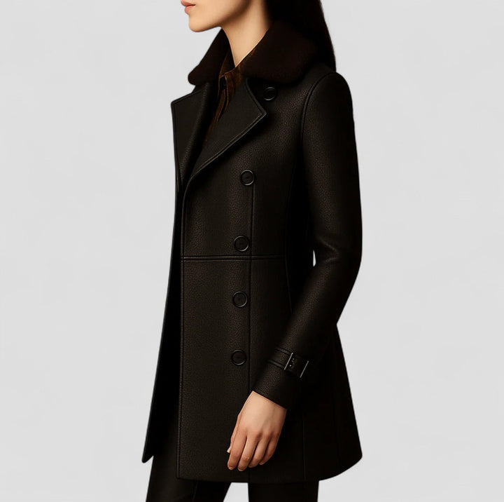 Maya™ - Classic Luxe Leather Coat | Timeless & Versatile