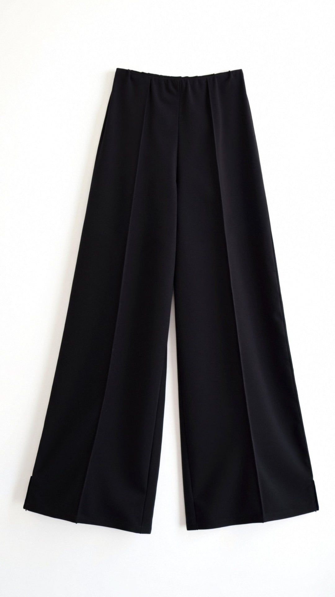 Brooke White Mid Waist Baggy Trousers